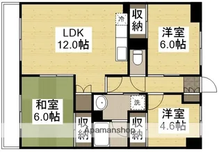 ロビニエ豊成【4階】の間取り