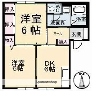 メゾン・フルール A棟【1階】の間取り