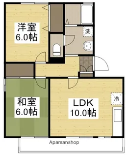 フローラ藤崎【2階】の間取り
