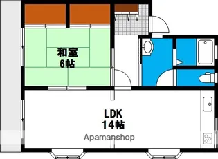 シティパレス西崎【1階】の間取り