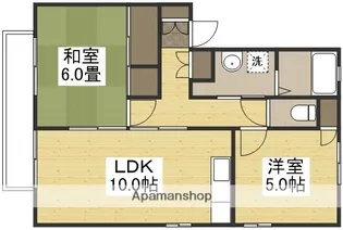 2LDKの間取り画像