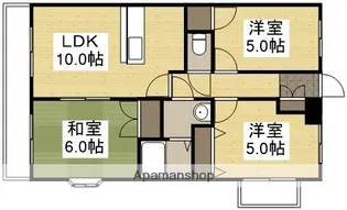 ハッピーハイツ操明 A【401号室】の間取り
