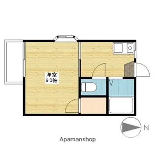 トピア国富 けやき通り【206号室】の間取り