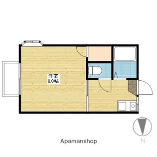 トピア国富 けやき通り【2階】の間取り