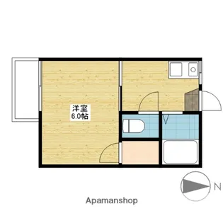 トピア国富 けやき通り【105号室】の間取り