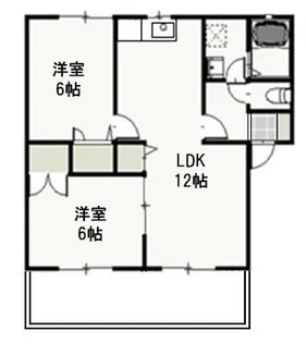 ファーム・ヴィレッジ C【1階】の間取り