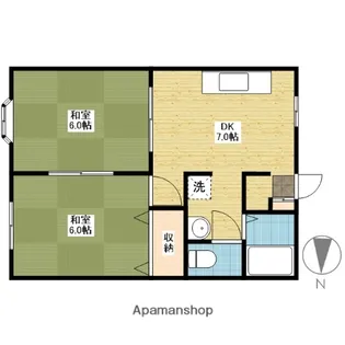 アソシエ南輝【101号室】の間取り