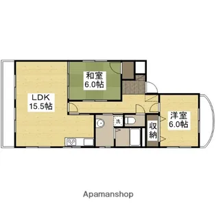 サンハイム岡町【2階】の間取り