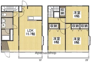 岡山県岡山市南区新保【一戸建】の間取り