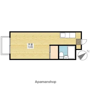 コーポすずらん【1階】の間取り