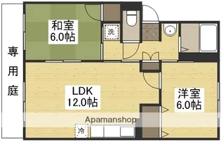 アメニティタウンA【1階】の間取り