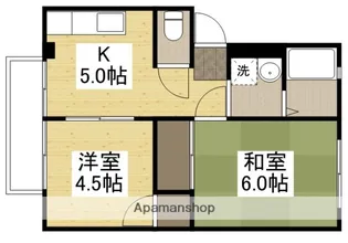 アビタシオンあおえ西棟【106号室】の間取り