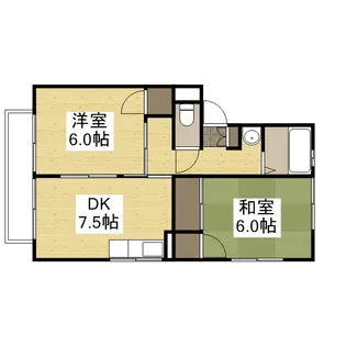 レインボーパレスB棟【2階】の間取り