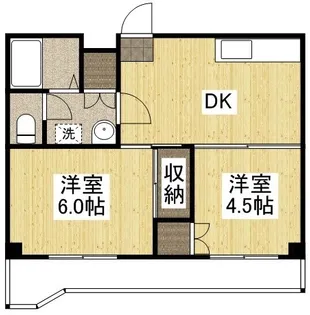 グランツ西古松Ⅱ【5階】の間取り
