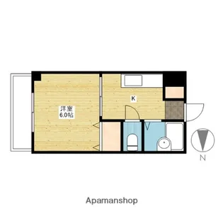 ブルーメ万倍【402号室】の間取り