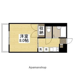 ブルーメ万倍【203号室】の間取り