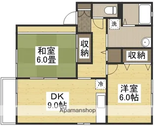 ベルリーフ花尻B【201号室】の間取り