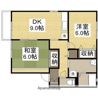 ベルリーフ花尻B【202号室】の間取り