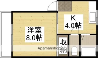 シティハイツ浜【104号室】の間取り