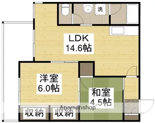 メゾンド岡文館【4階】の間取り
