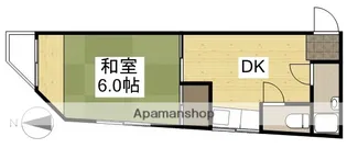 サンコーポ医大【401号室】の間取り