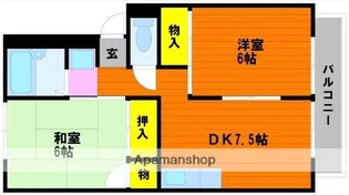 サンサリーレ西川原【205号室】の間取り