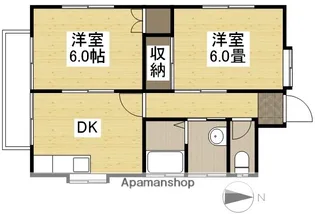 サンシティF【110号室】の間取り