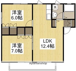 I.MパルクA【2階】の間取り
