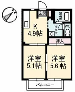 フレグランス 96【2階】の間取り