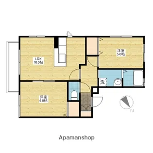 ペーシュ2【102号室】の間取り
