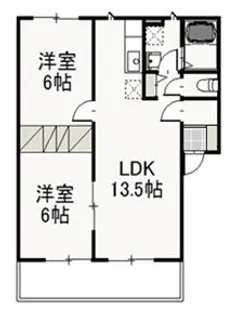 アウローラ万倍B【1階】の間取り