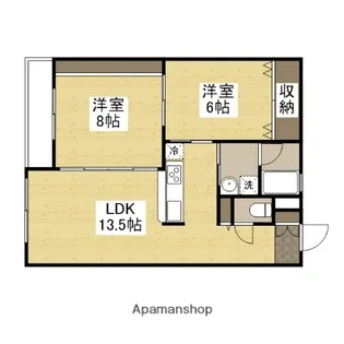 P&I伊島西ハイツ【3階】の間取り