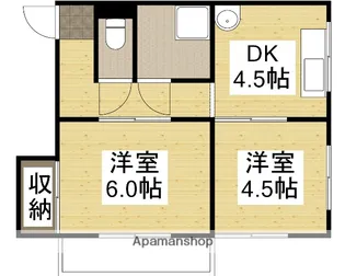 黒住ビル【502号室】の間取り