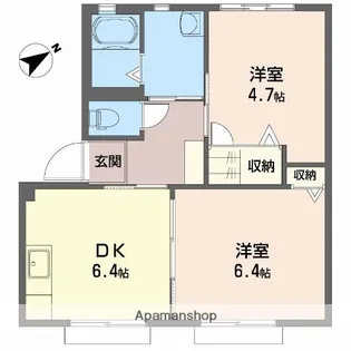ラ・パルテール原尾島【1階】の間取り