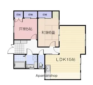 リバーサイド中島【102号室】の間取り