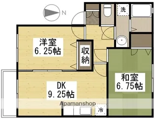クリスメゾンB【201号室】の間取り