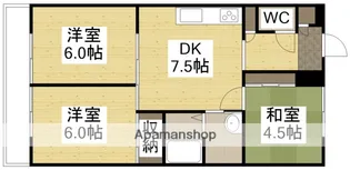 オルセーメゾン山川C棟【1階】の間取り