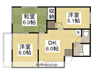PARKコーポA【203号室】の間取り