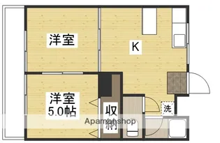 平田コーポ【202号室】の間取り
