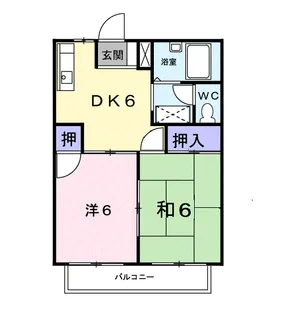 シティハイツ妹尾C【1階】の間取り