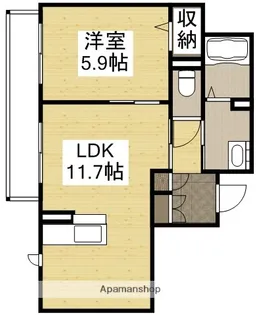 プリティーウーマン B棟【2階】の間取り