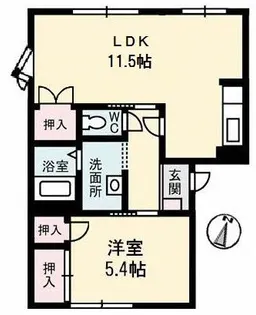 フレグランス福島 B棟【1階】の間取り
