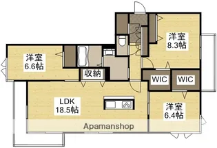 ノーヴァグレイス【3階】の間取り