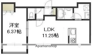 ロジュマン大供【1階】の間取り