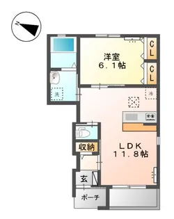 メモリーガーデン【1階】の間取り