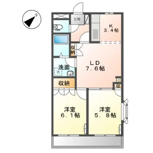 VESTA・REVE【2階】の間取り