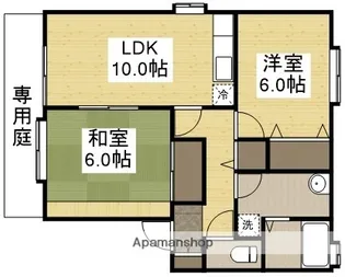 シャルマンサンノコリ B【1階】の間取り
