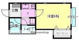花ノ木コーポ【203号室】の間取り