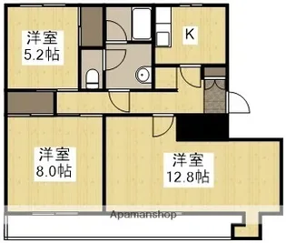 グリーンハイツ大安寺【3FBー5号室】の間取り