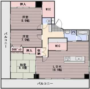 メゾン表町【8階】の間取り